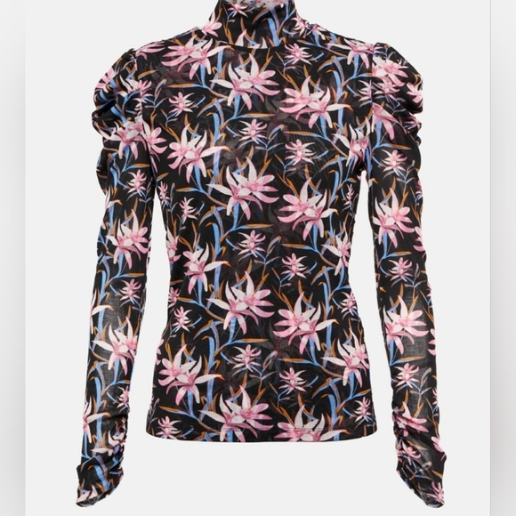 Diane von Furstenberg Remy high-neck floral top Medium - Picture 6 of 10